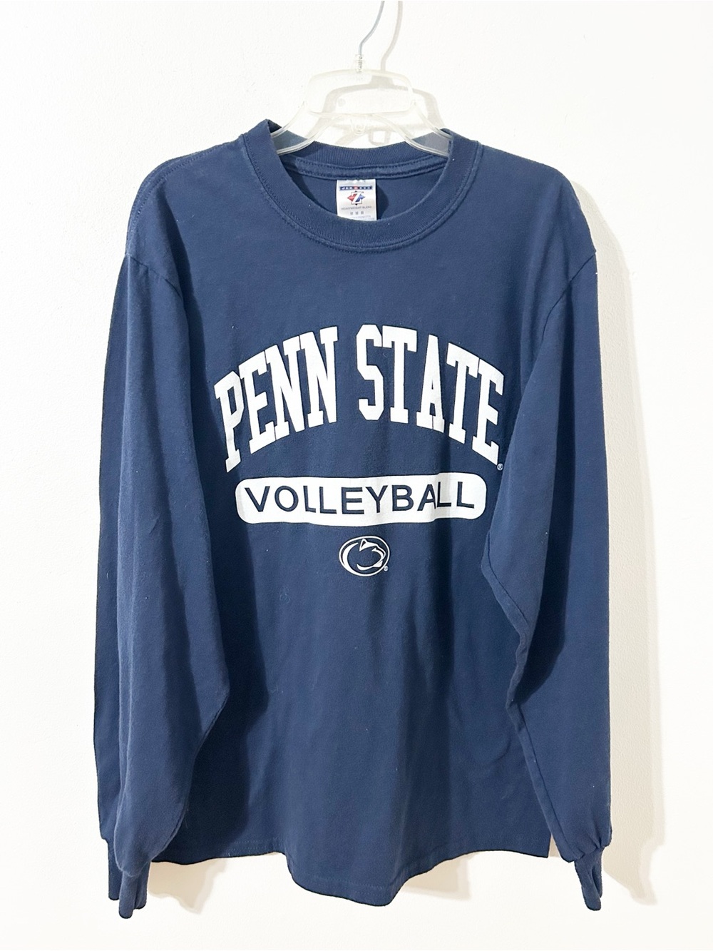 Jerzees Penn State Volleyball Navy Blue Long Sleeve T-Shirt Heavyweight Medium